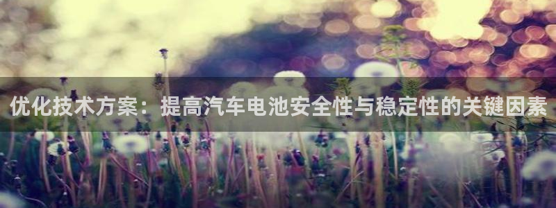 优发国际官网,首页：优化技术方案：提高汽车电池安全性与稳定性的关键因素