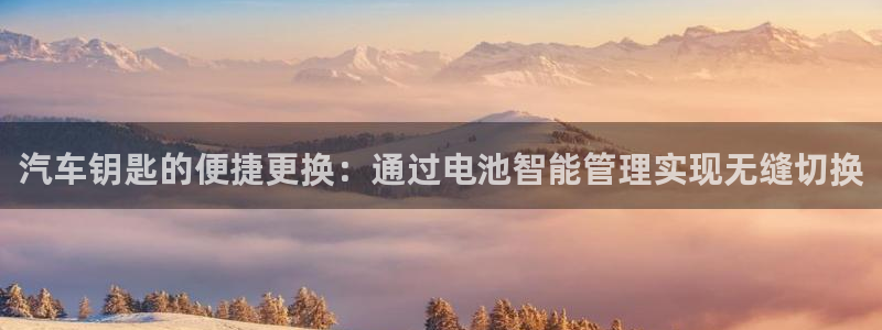 优发国际平台u8是什么软件：汽车钥匙的便捷更换：通过电池智能管理实现无缝切换